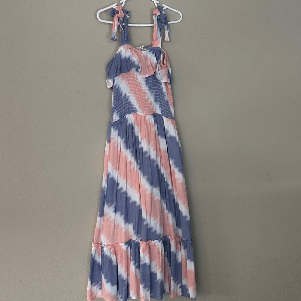 Jessica Simpson Pink and Blue Tie-Dye Kids Dress